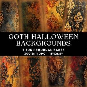 Gothic Background Junk Journal Page, Halloween Background, Gothic Collage Paper, Printable Journal, Gothic Digital Paper, Junk Journal Kit