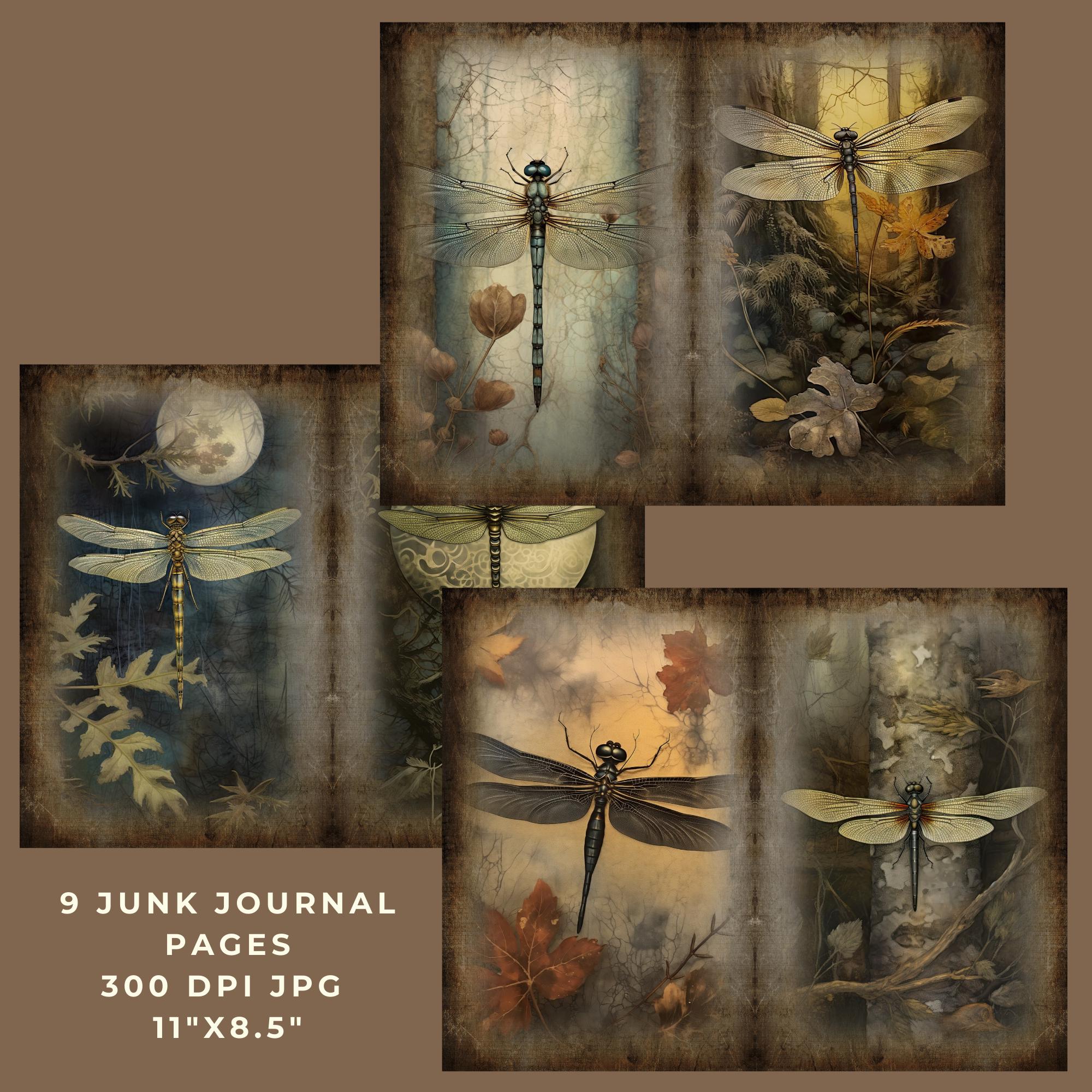 Dragonfly Junk Journal Pages, Junk Journal Kit, Printable Journal ...