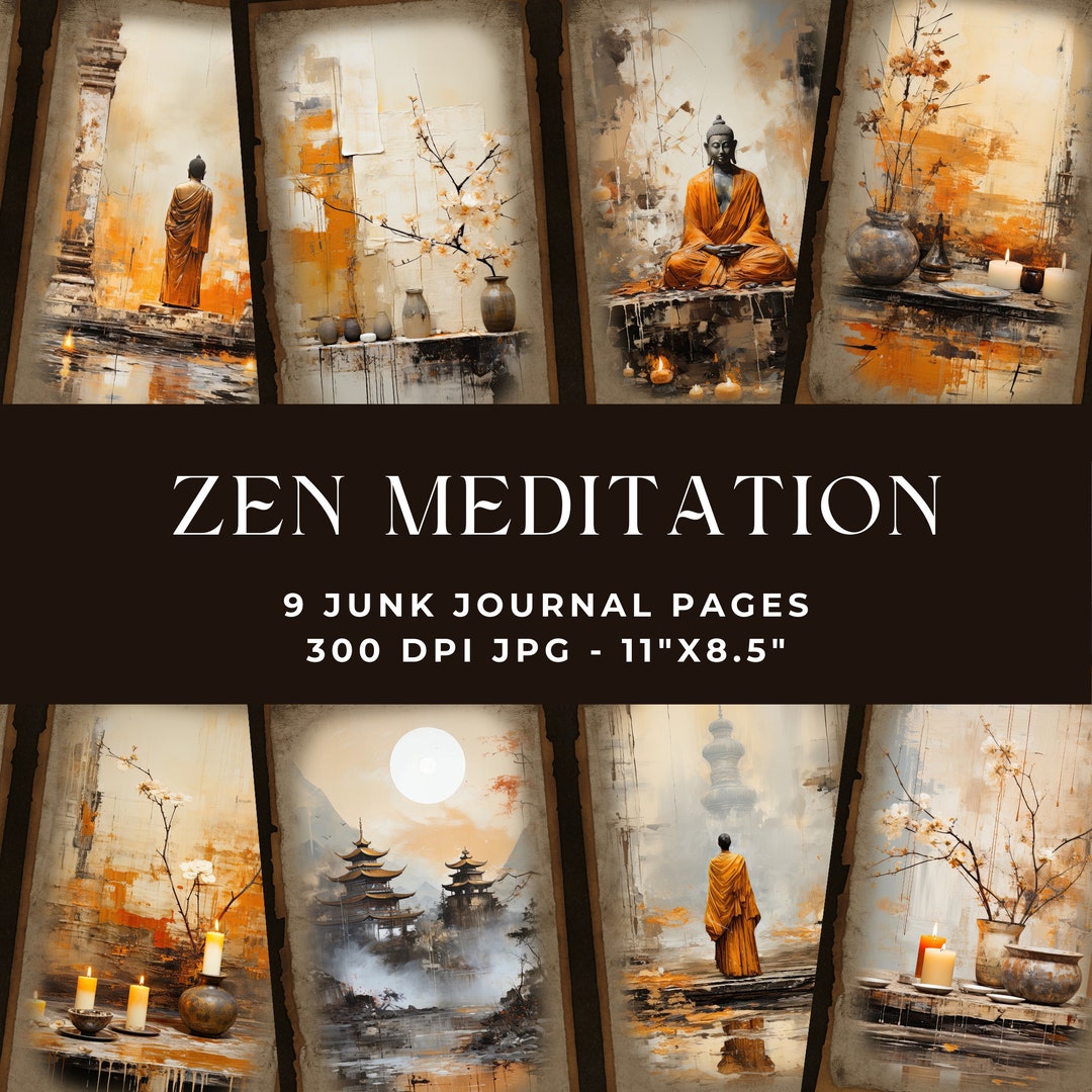 Zen Journal Meditation Junk Journal Pages, Zen Digital Junk Journal, Digital ...