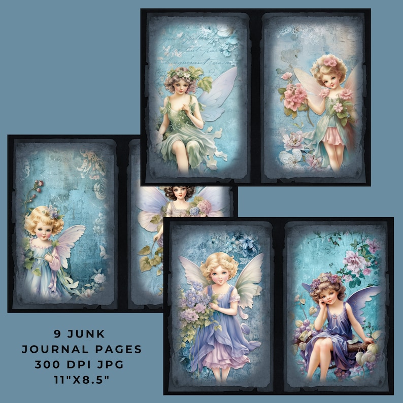 Vintage Fairy Junk Journal Printable, Vintage Ephemera, Fairies Junk ...