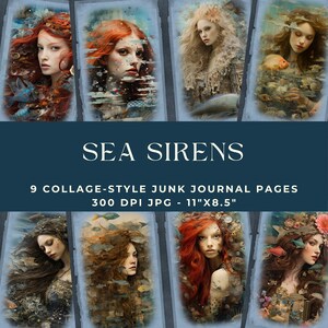 Meeresleben Junk Journal Papiere, Journal Seiten Unter dem Meer, Junk Journal Seiten, Ocean Junk Journal, Junk Journal, digitaler Download