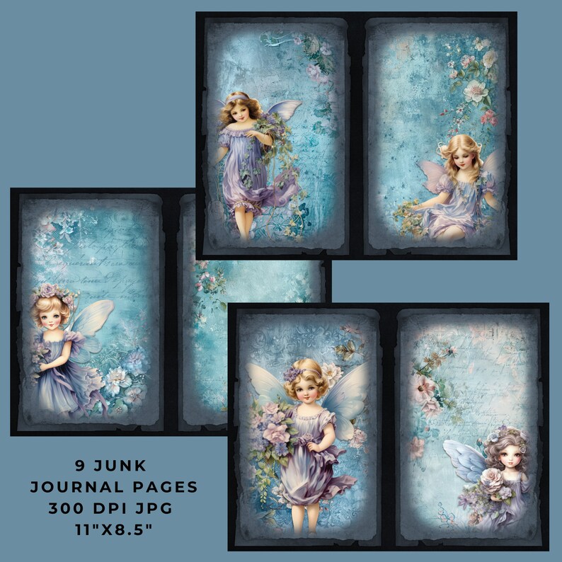 Vintage Fairy Junk Journal Printable, Vintage Ephemera, Fairies Junk ...