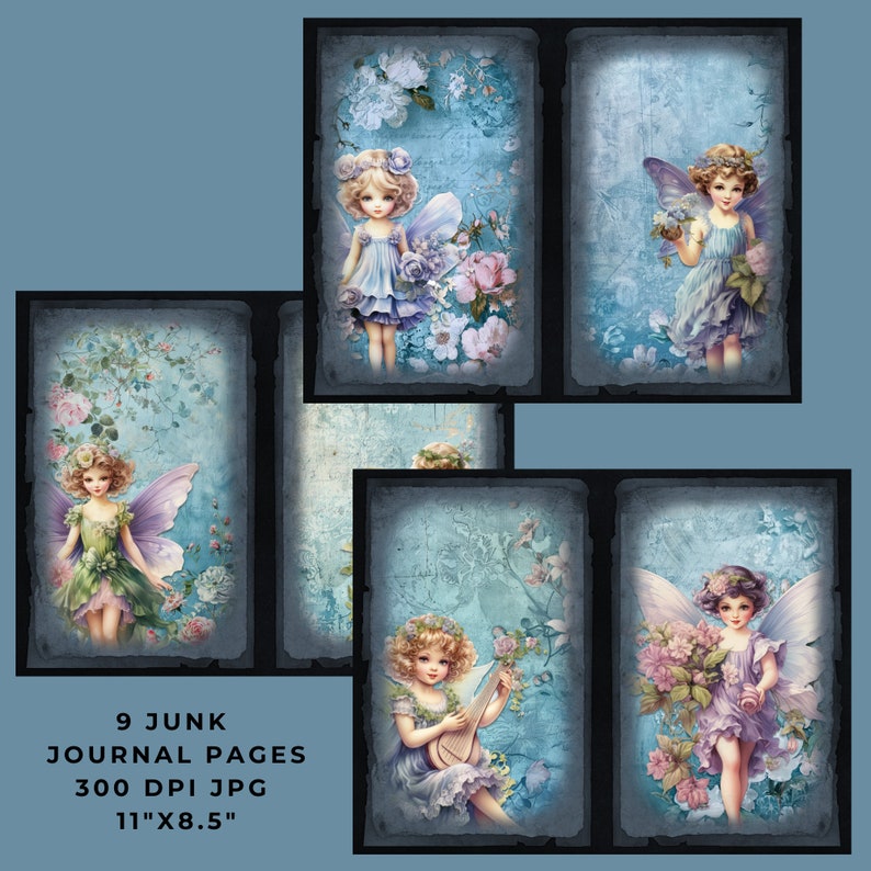 Vintage Fairy Junk Journal Printable, Vintage Ephemera, Fairies Junk ...