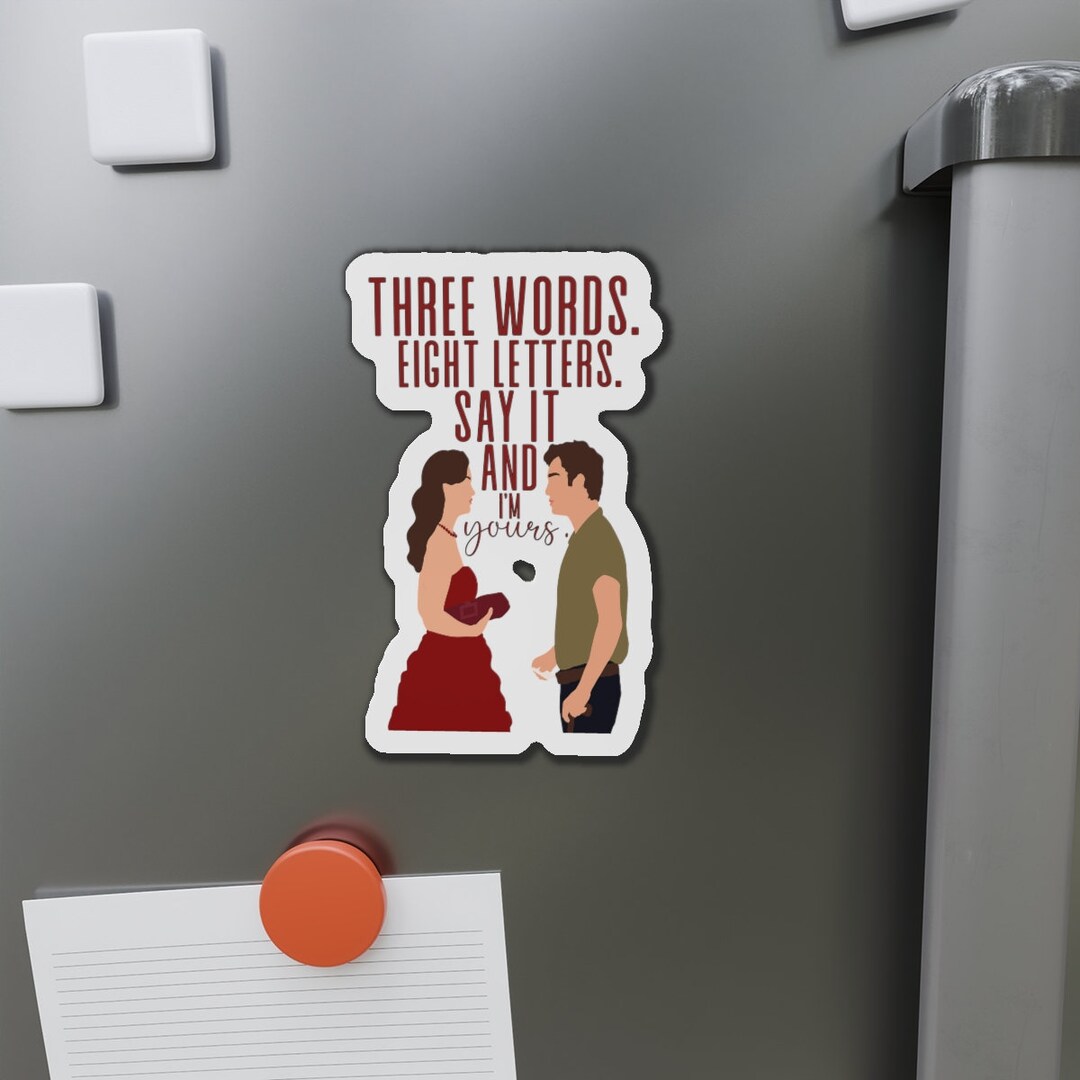 Three Words Eight Letters Chuck & Blair Kisscut Etsy