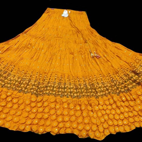 Long indian skirt with bubbles