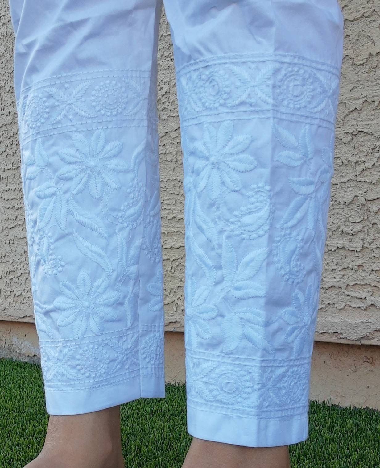 louren cutwork embroidery pant white S - メルカリ louren cutwork