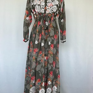 Georgette Anarkali  floral chikankari kurta with nyra cut and  free inner