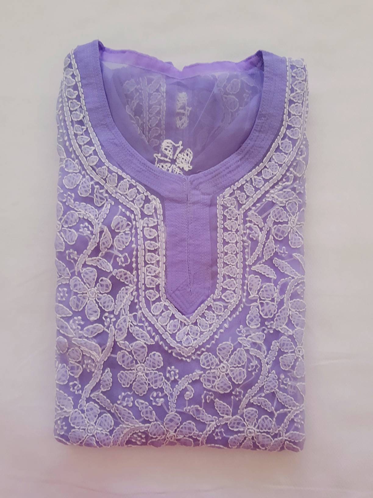 Buy online Ada Hand-embroidered Lavender Chikankari Straight Kurti from Kurta  Kurtis for Women by Ada for ₹1990 at 0% off | 2024 Limeroad.com