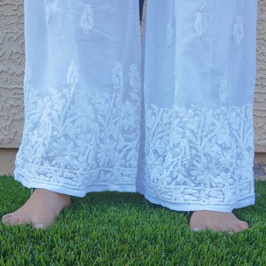 Lucknow Chikankari georgotte palazzo