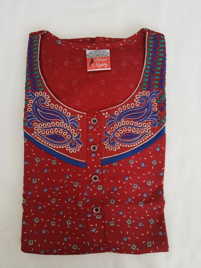 Alphine Night Gown Soft Sleep Wear/indian Nighty Bust 46 - Etsy