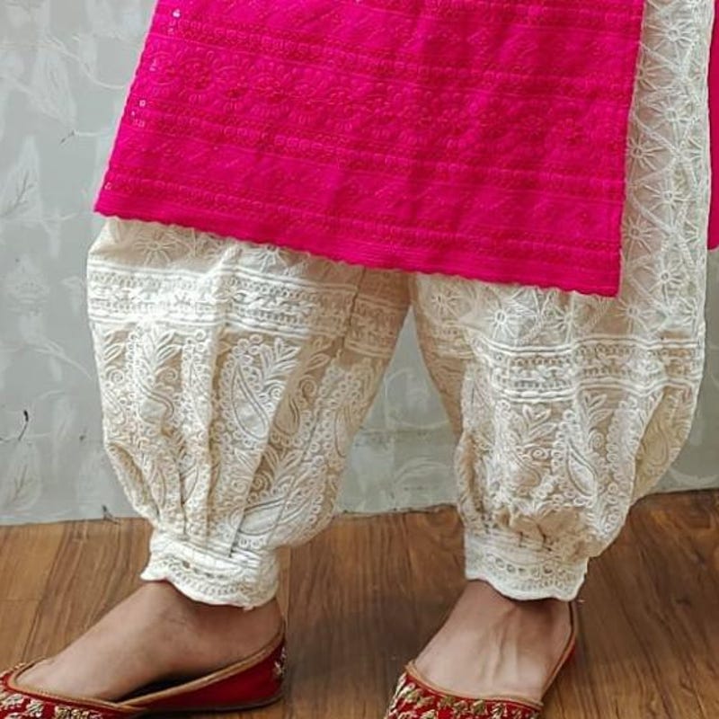Mystic Fusion Sequin Harem Pants (White/Gold)