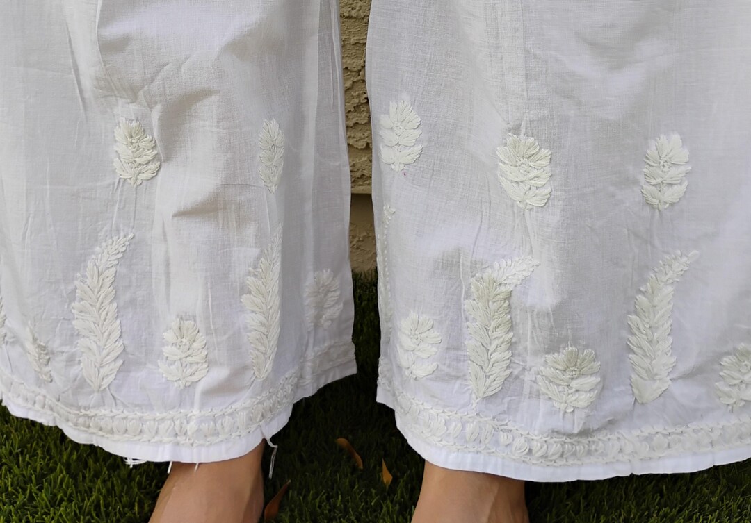 Lucknow Cloth Pattern Lucknow Chikankari Soft Cotton Palazzo - Etsy
