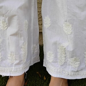 Lucknow chikankari soft cotton  palazzo