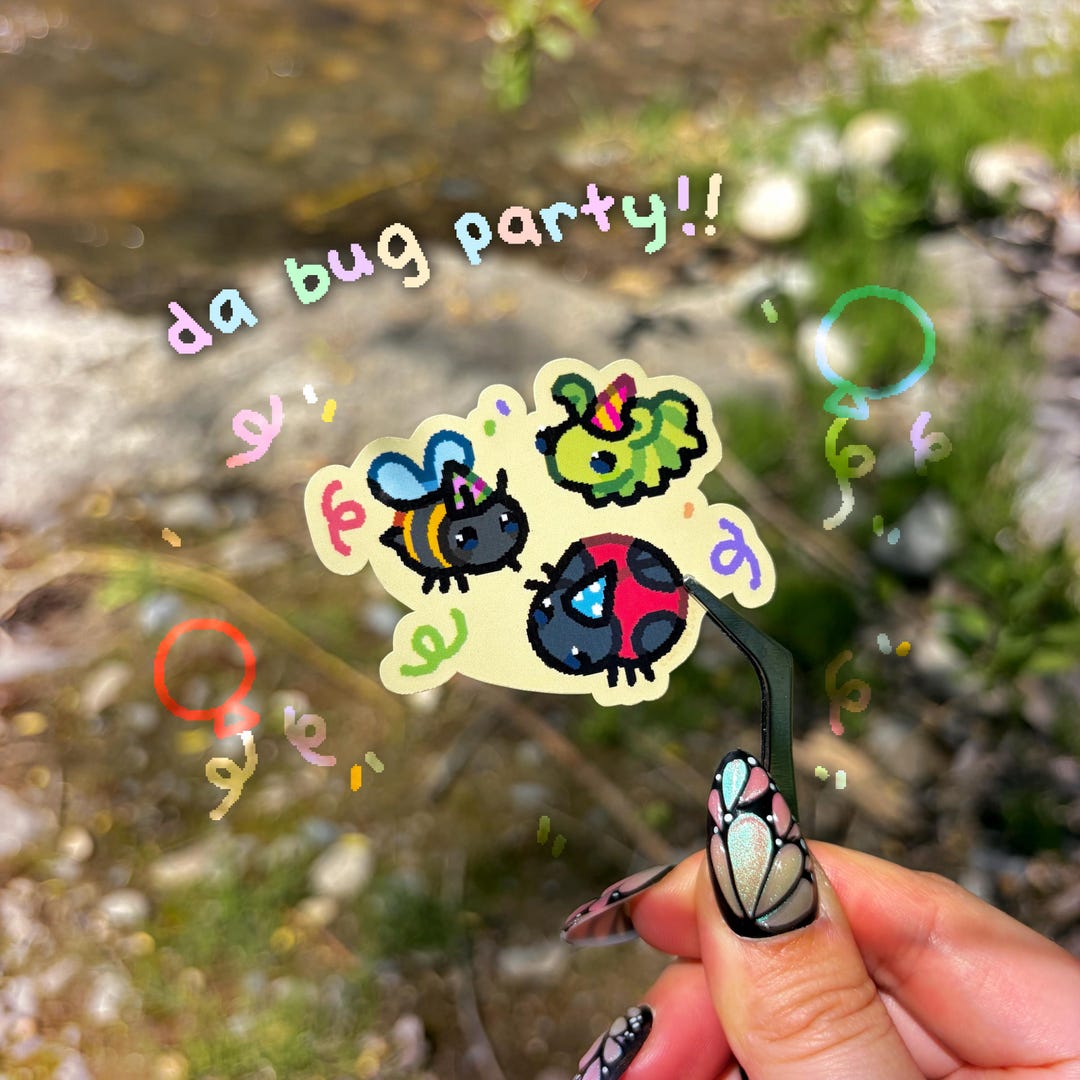 Bug Guard Sticker Bug Party Sticker - Etsy