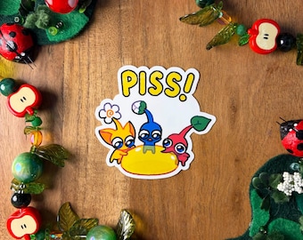 PISS! pikmin meme sticker