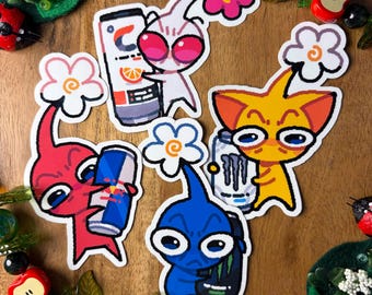 pikmin with energy drink sticker