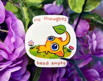 no thoughts, head empty sticker