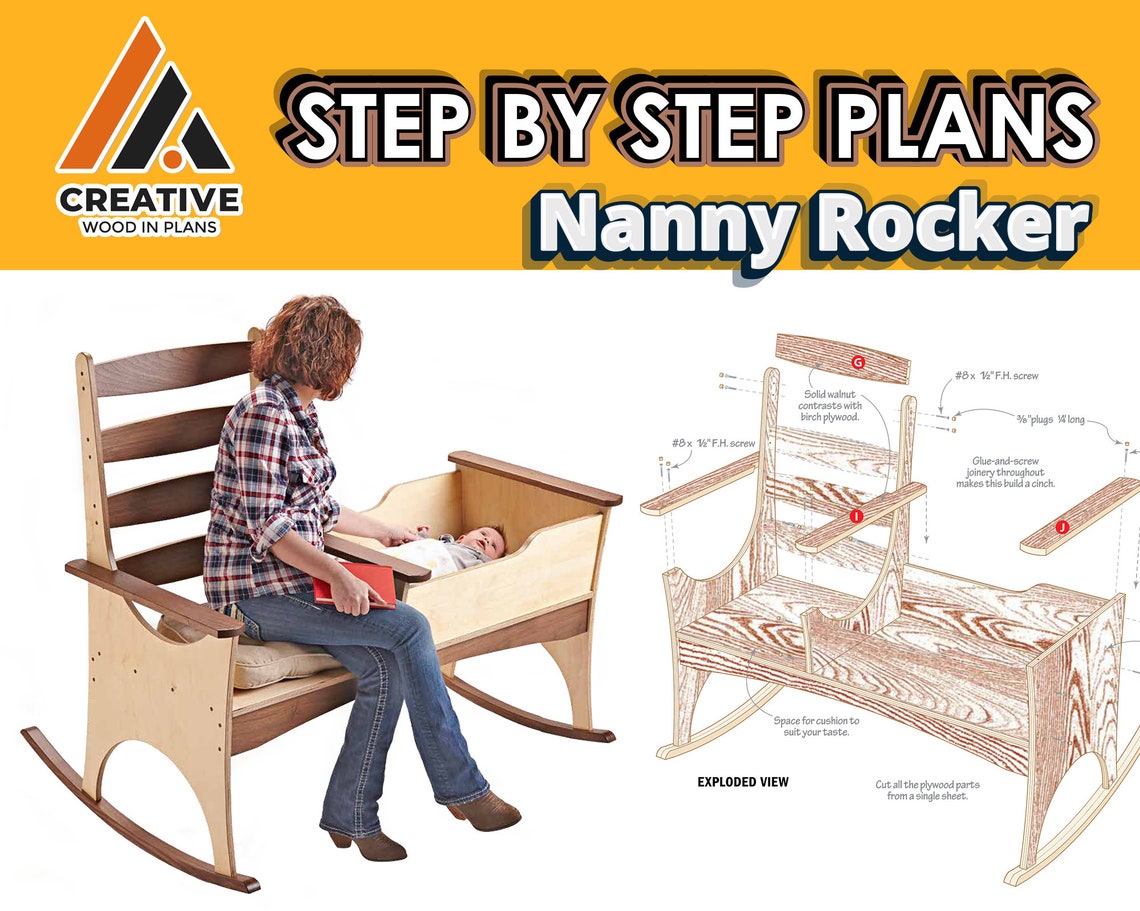 DIY Nanny Rocker plans woodworking Project PDF Plans Etsy