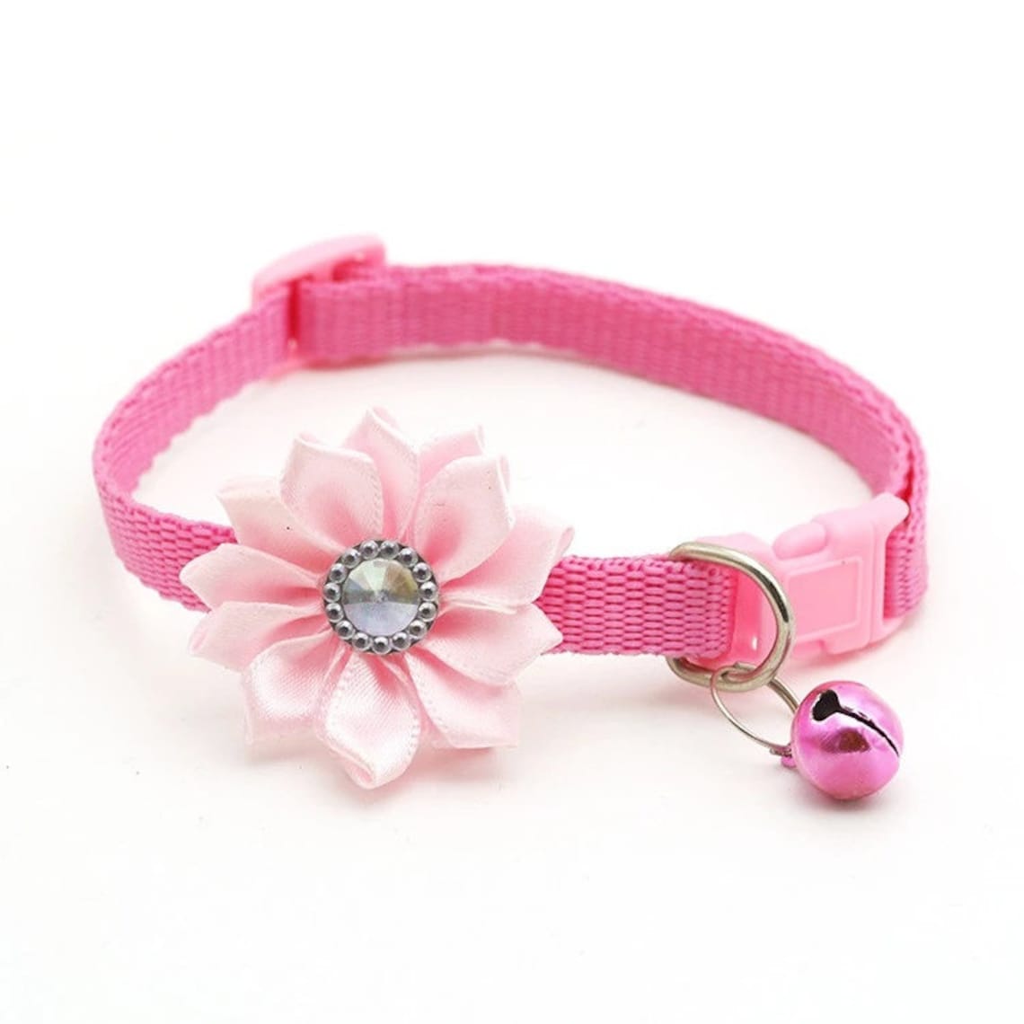 Cat Collar Cat Collar With Beautiful Flower And Bell Etsy
