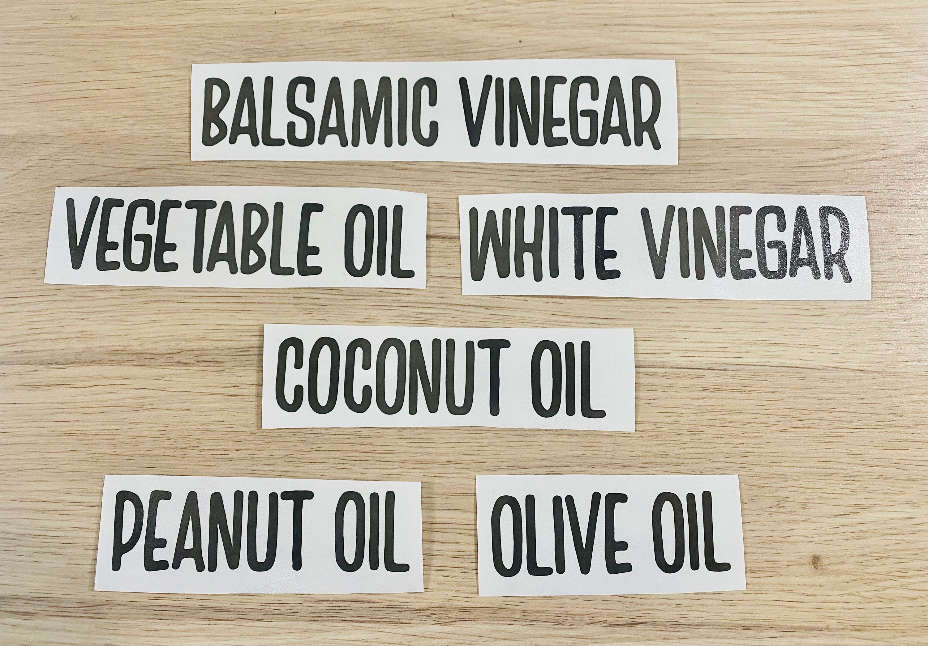 Custom Oil and Vinegar Bottle Labels/ Kitchen Labels/ Pantry Etsy