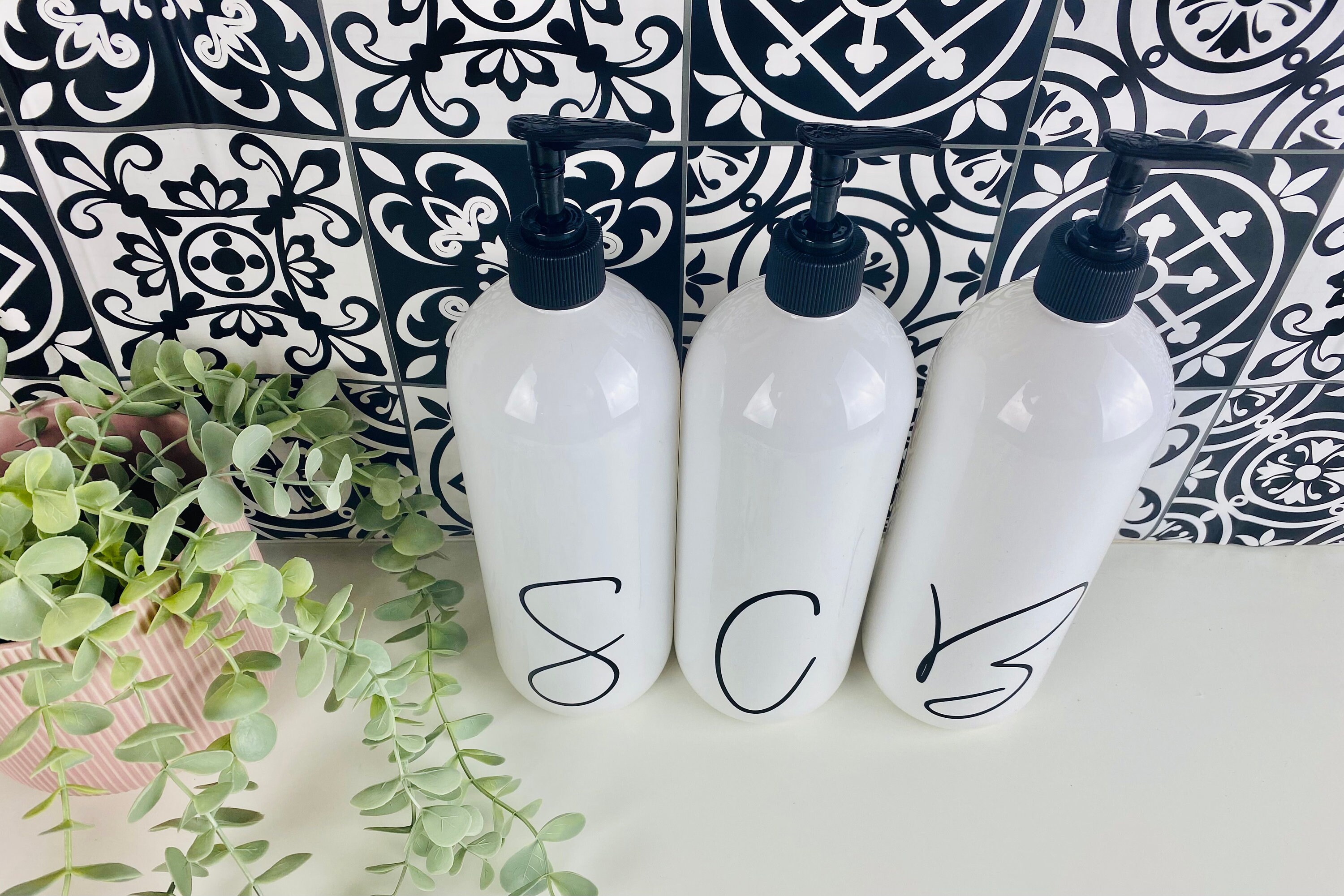 Initial for Shampoo Conditioner Body Wash Labels Etsy