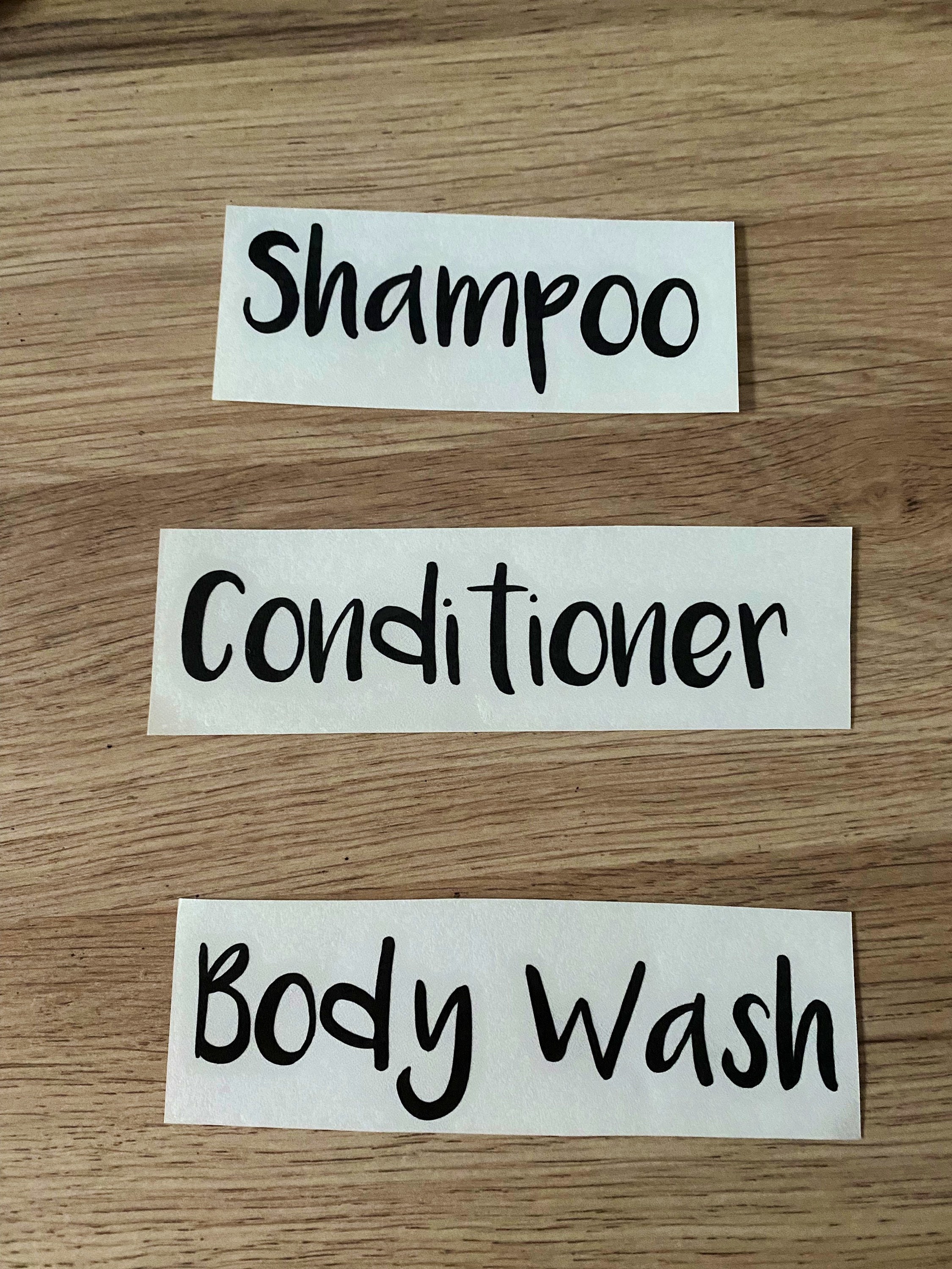Shampoo Conditioner and Body Wash Labels// Bathroom Etsy