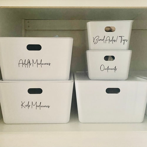 Medicine/ First Aid Storage Labels /home Storage Organisation Etsy