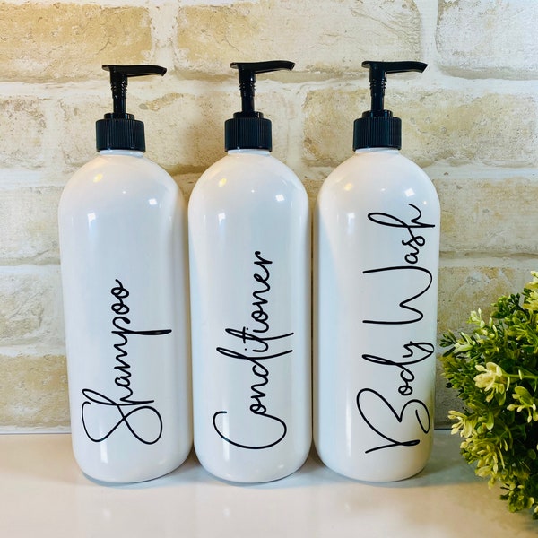 Shampoo, Conditioner and Body Wash Labels// Bathroom Organisation Labels