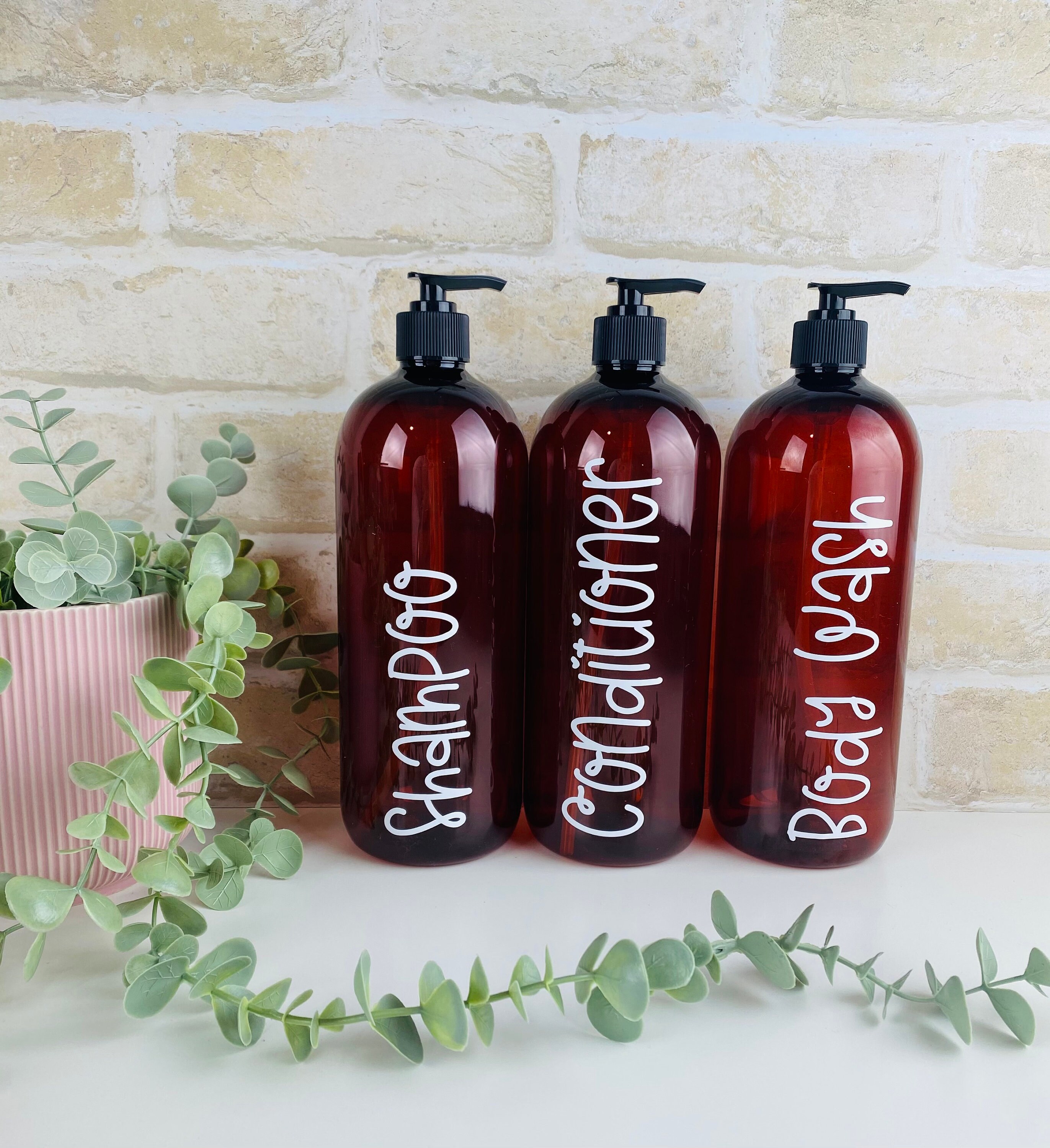 Shampoo Conditioner and Body Wash Labels// Bathroom Etsy