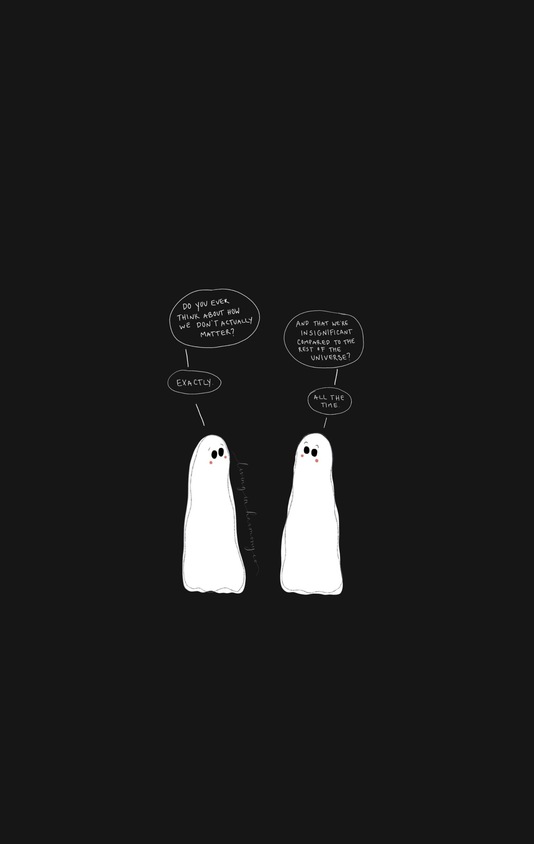 Cute ghost wallpaper  Cute art Cute ghost Cute