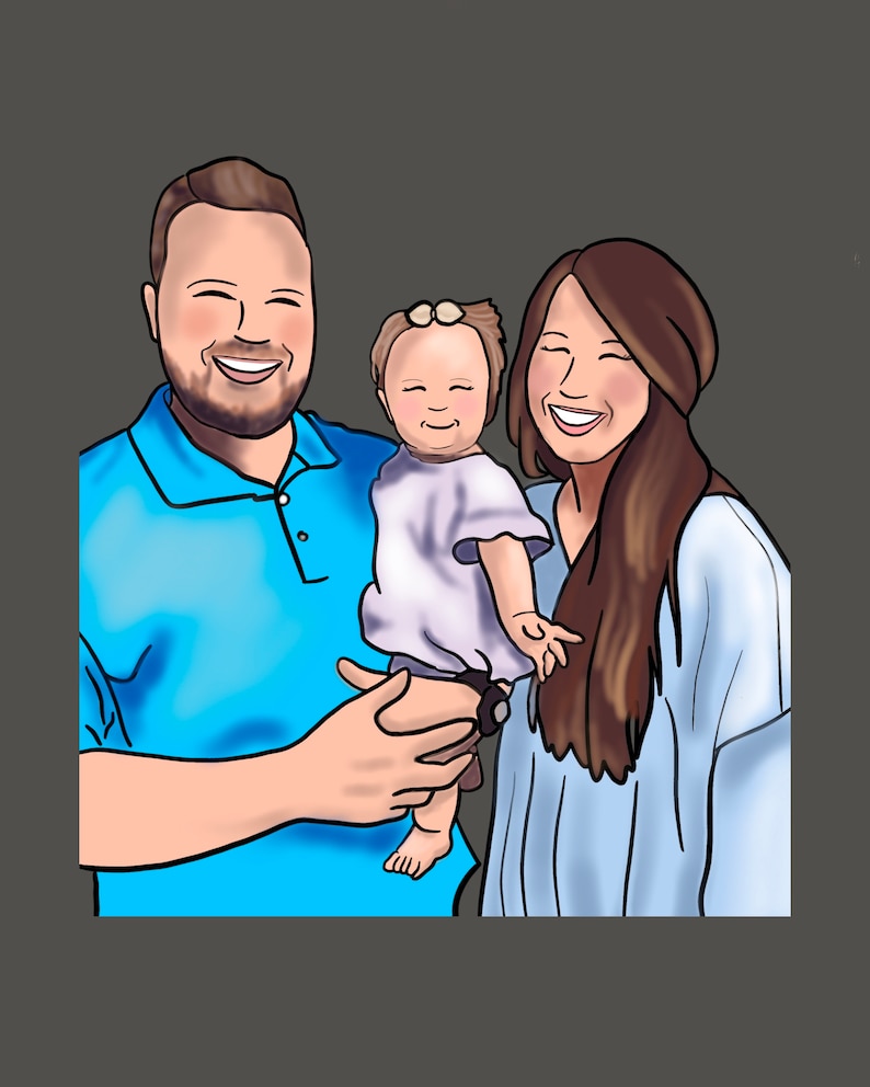 Custom Digital Portraits Personalized Photo Photo Etsy