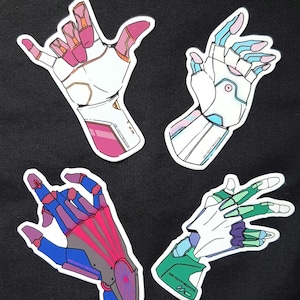 Stickers Sci-fi Fierté - Mains de robots // Mains mécaniques // LGBT // Fierté // Sci-fi // Futuriste