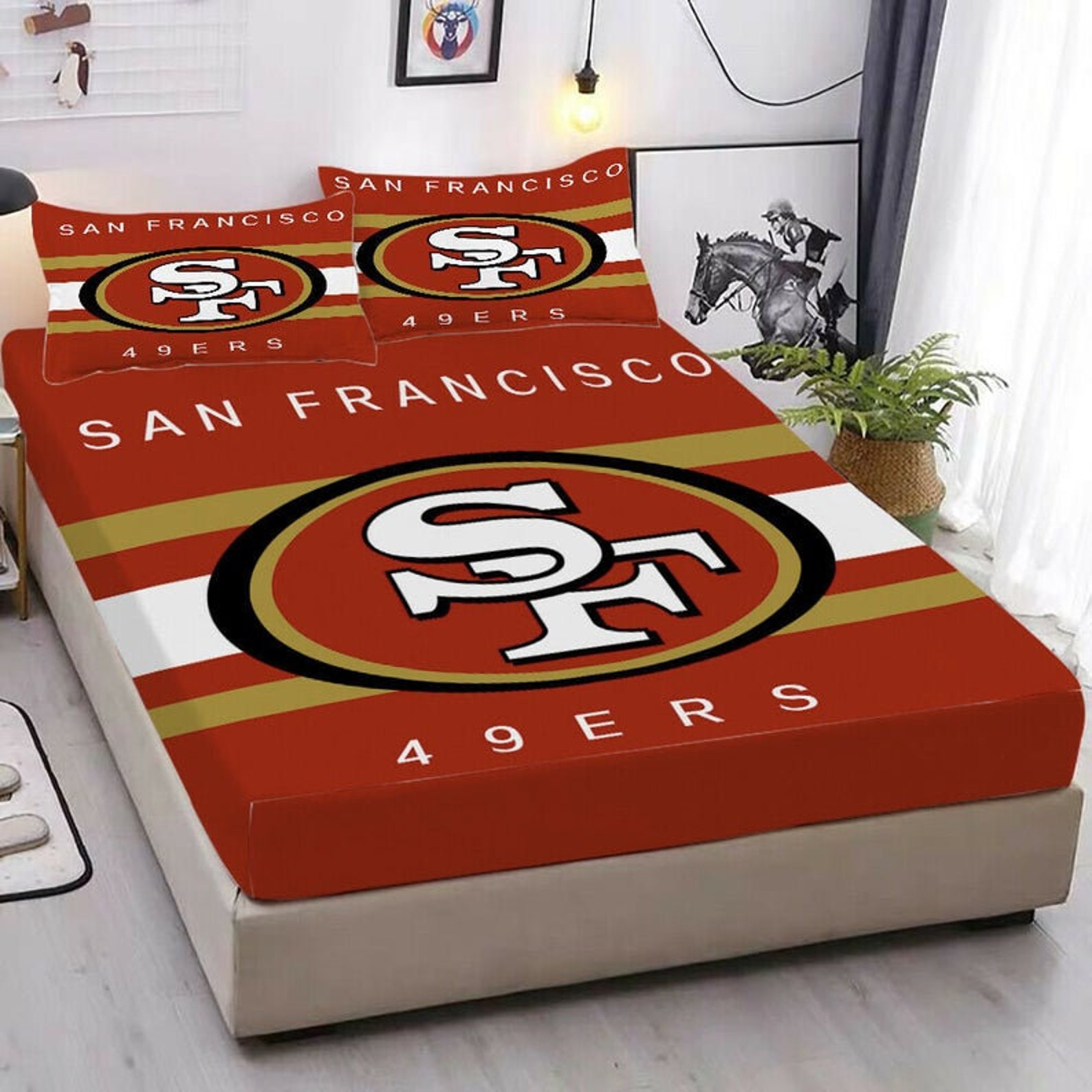 NFL San Francisco 49ers Bedding Set 49ers Bedding Covers Etsy