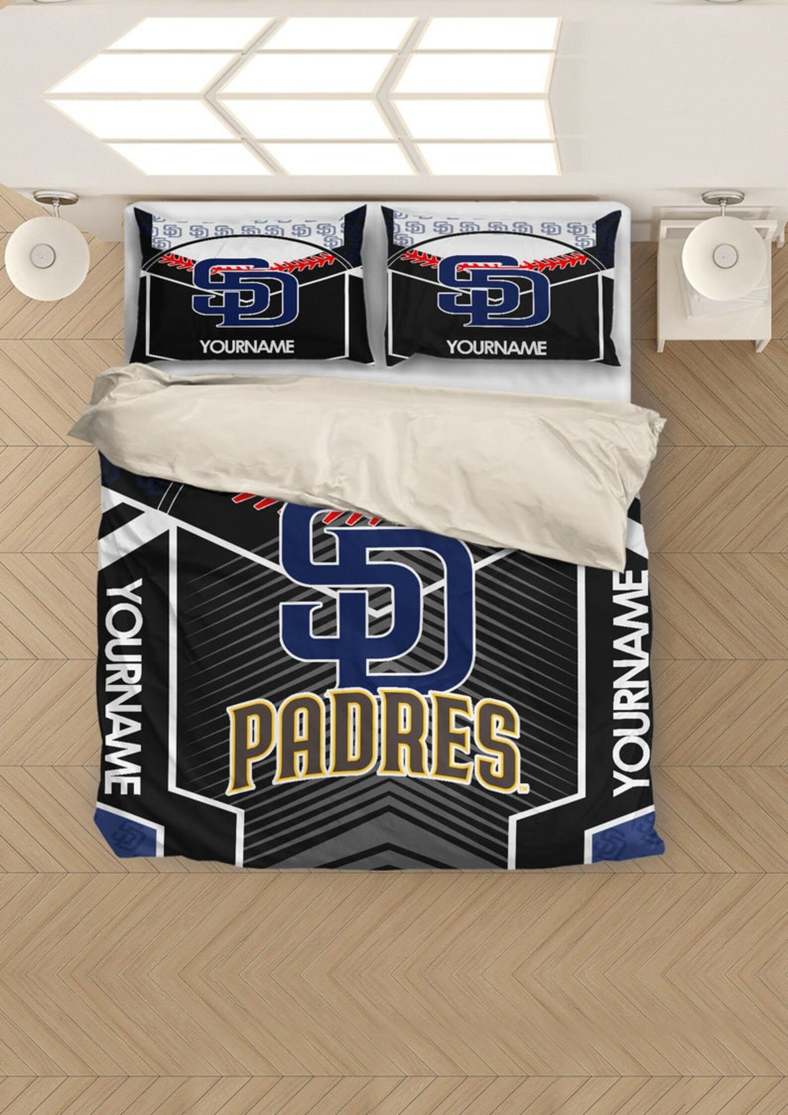 San Diego Padres bedding set Custom Names Beddings San Diego Etsy