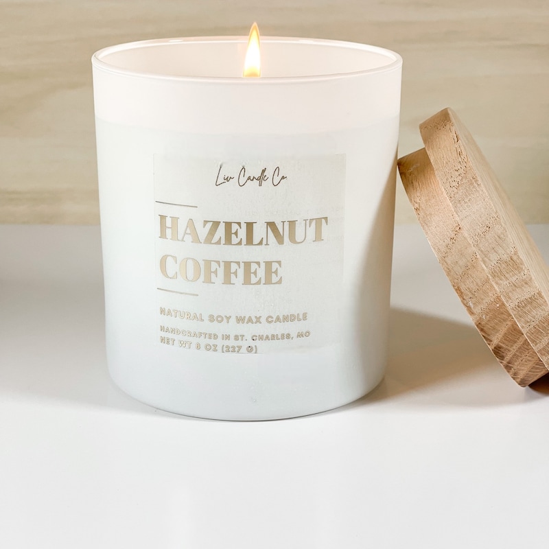 Hazelnut Macchiato Coffee 15oz Shimmer Candle 2 wick
