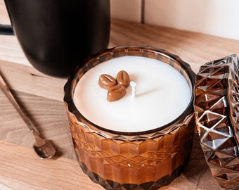 Coffee Shop Scented Candle: Handmade Soy Wax Espresso Candle