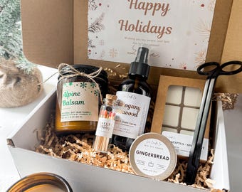Holiday Candle Gift Box | Candle lover gift | Gift Box for coworker | Hostess Christmas Gift | Elegant Gift for candle lover |Self Care Gift