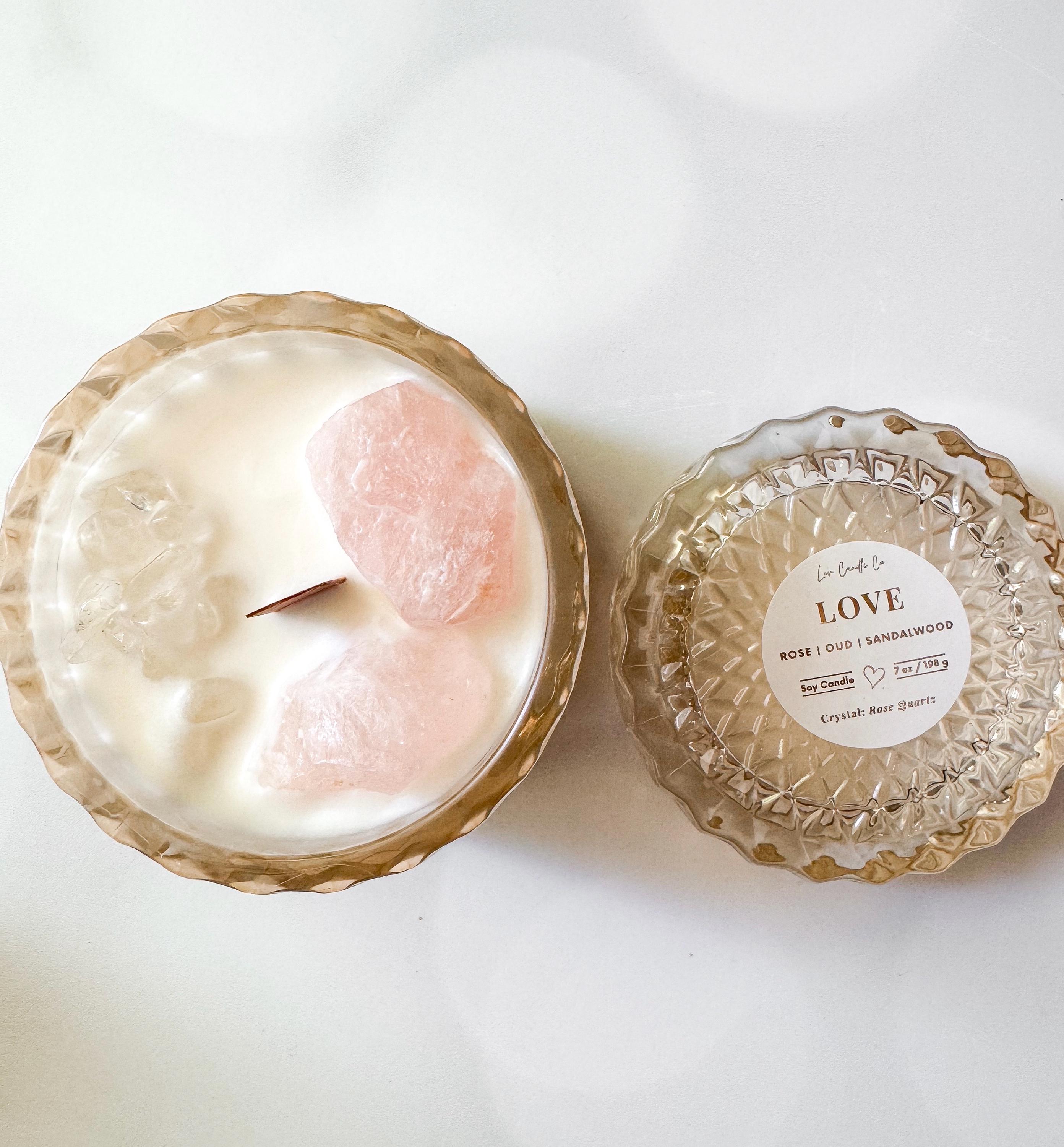 Crystal Intention Candles | Healing Crystal Candles | Manifestation ...