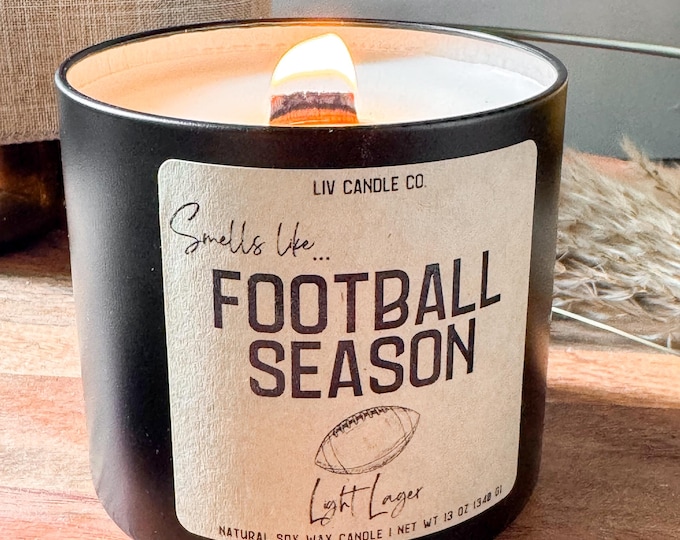 Football Season Candle | Beer Candle | Man Cave Candle | Fall Football Home Decor | Masculine Decor | Football lover gift | Game Day Candle