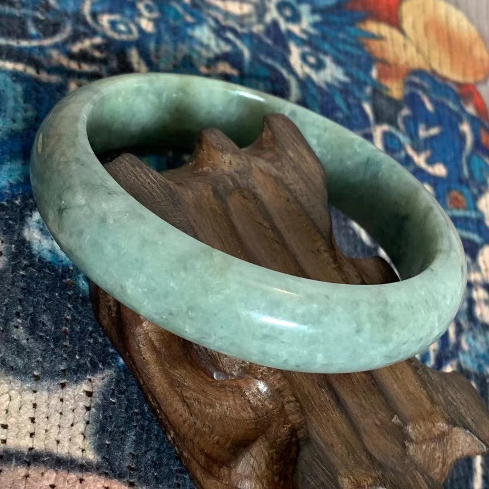 63mm Type A Natural Myanmar Burmese Jadeite Jade Bangle Etsy