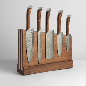 Magnetic knife Block | Magnet Knife Stand | Magnetic Knife Holder | Magnetic Knife Storage | Wood Knife Block | Kitchen Knife Display