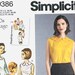 Simplicity 9646 Sewing Pattern, Easy Button Front Top Sewing Pattern ...