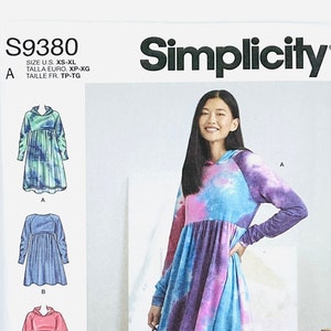 Semplicità 9380/R11183 - Abiti in felpa per signorine, taglia (Xs-Xl)