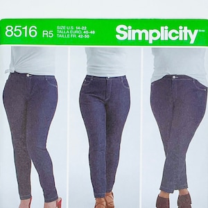 Simplicity 8516 - Misses&#39; Mimi G Skinny Jeans, Size (6-14 or 14-22)