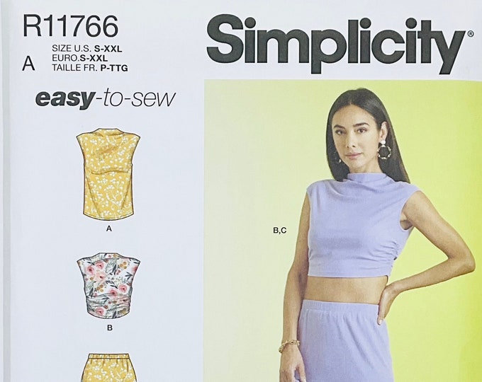 Simplicity 9757 Easy Fitted, Slim Fit Knit Skirt and Knit Shirt Sewing ...