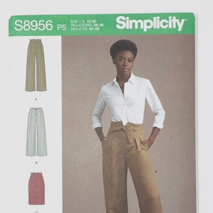 Simplicity 8956 Pants Sewing Pattern for Women, S8956 Misses&#39; Pants and Skirts Pattern, Size (4-12 or 12-20)