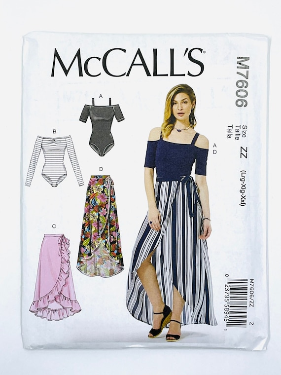 Mccall's 7606 Sewing Pattern, M7606, Misses' Off-the-shoulder