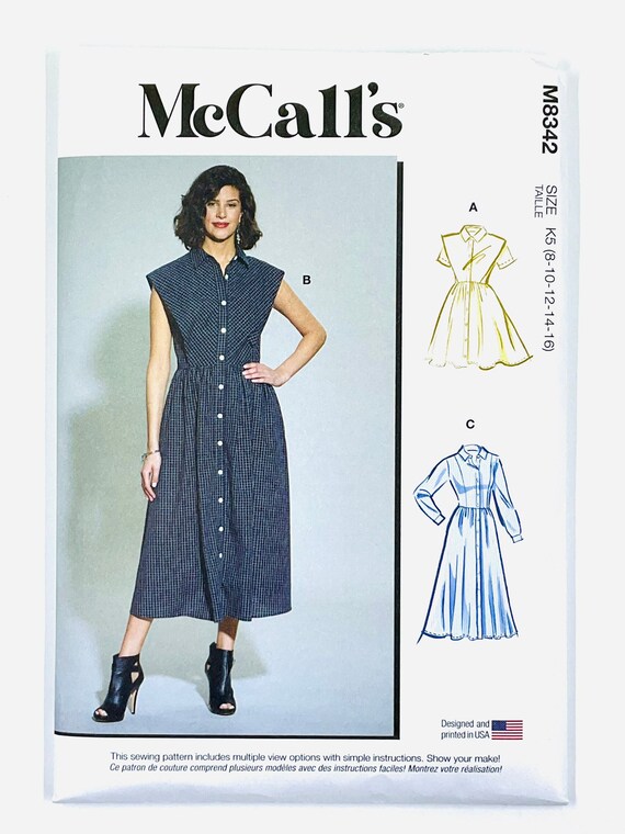 Button front sale dress pattern