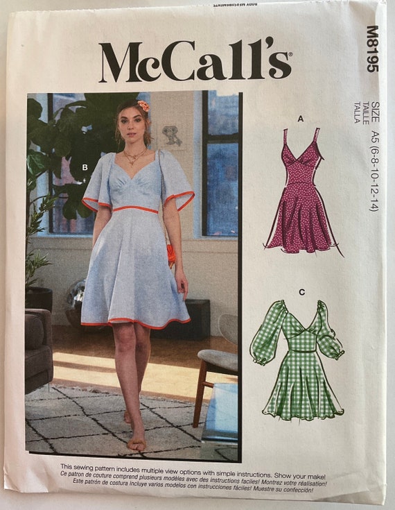 Buy Mccall's 8195 Sewing Pattern, M8195, R11053, Misses' Dress