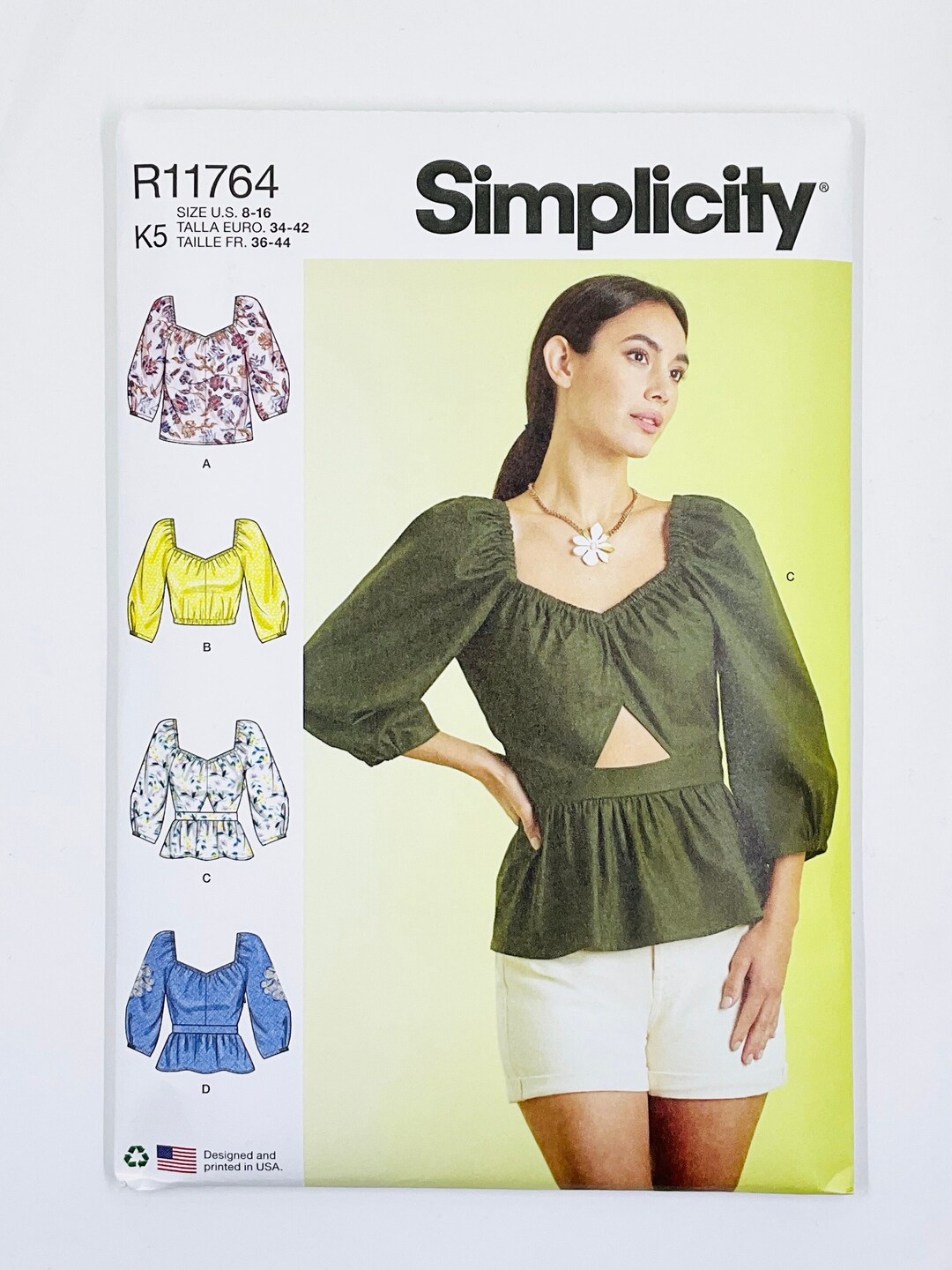 Mccall's 9749 Blouse Sewing Pattern for Women, Shirt With Peplum, Crop ...